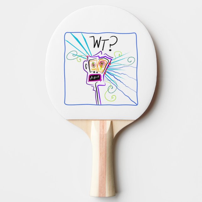 Was? - WELCHE ? EMOJI Meemogie Tischtennis Schläger (Vorderseite)