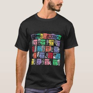 Was wir aus dem Schwarzen Geschichtsaufkleber lern T-Shirt