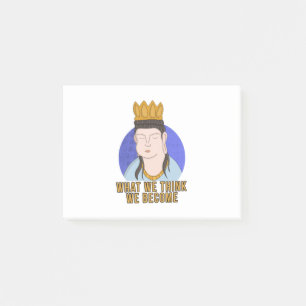 Was wir denken zu werden post-it klebezettel