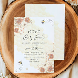 Was wird Baby Bee Boho Wildblume Gender Reveal? Einladung