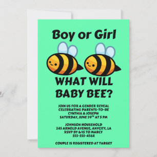 Was wird Baby Bee Geschlecht Enthüllung Einladung