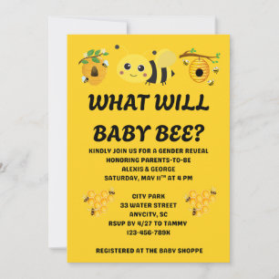 Was Wird Baby Bee Geschlecht Reveal Einladung