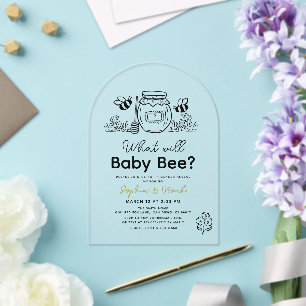 Was wird Baby Bee Handgezeichneter Honig-Geschlech Acryleinladungen