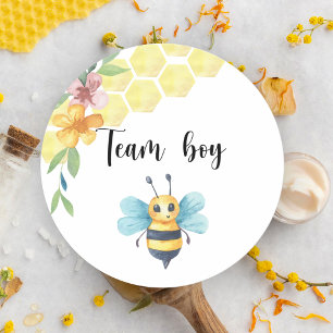 Was wird Baby-Biene-Team-Junge Runder Aufkleber