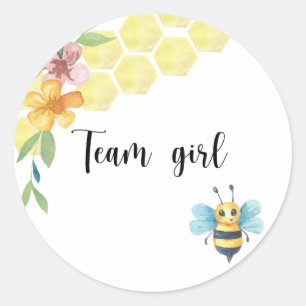 Was wird Baby-Biene-Team Mädchen Runder Aufkleber