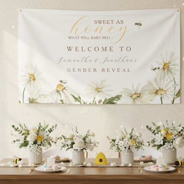 Was wird das Geschlecht des Babys sein - Enthüllun Banner (What Will Baby Bee Gender Reveal Welcome Banner)