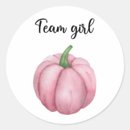 Was wird ein Team Girl Kürbis sein? Runder Aufkleber