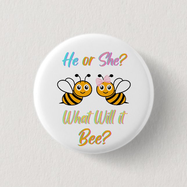 Was wird es sein? T - Shirt Oval Aufkleber P Button (Vorderseite)