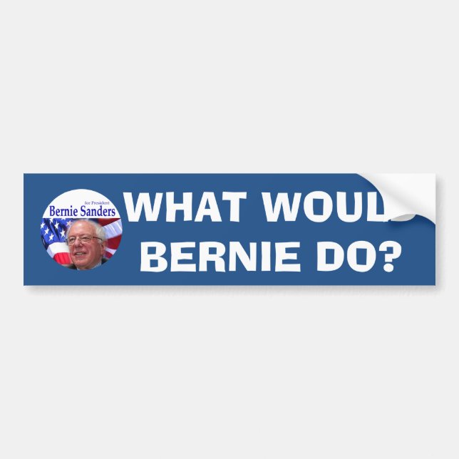 WAS WÜRDE BERNIE TUN? AUTOAUFKLEBER (Vorne)