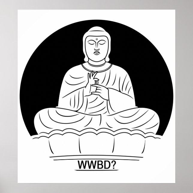 Was würde Buddha tun? Poster (Vorne)