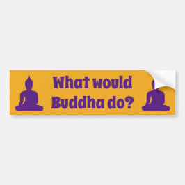 Was würde Buddha tun, wenn er die Buddha-Silhouett Autoaufkleber