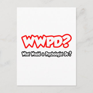 Was würde ein Psychologe tun? Postkarte