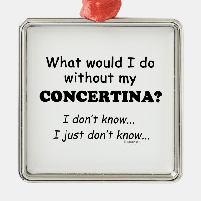 Was würde ich tun, Concertina Silbernes Ornament (Vorne)