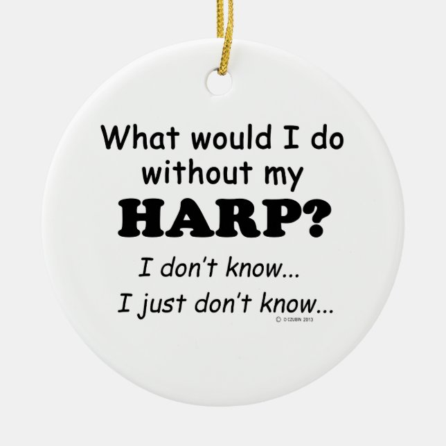 Was würde ich tun, Harfe Keramikornament (Vorne)