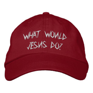 Was würde Jesus tun? Bestickte Baseballkappe