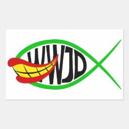 Was würde Joker tun? Rechteckiger Aufkleber