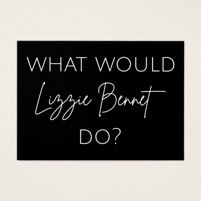 Was würde Lizzie Bennet tun? (Vorderseite)