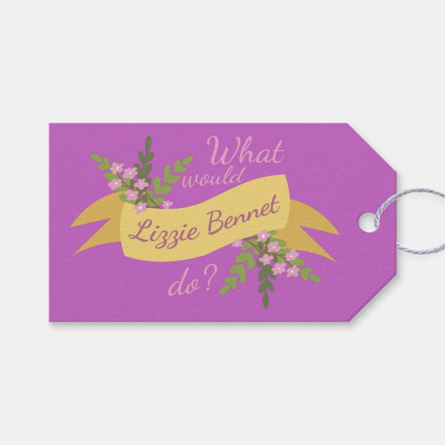 Was würde Lizzie Bennet tun? II Geschenkanhänger (Vorderseite (Horizontal))