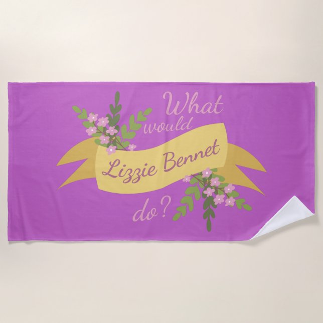 Was würde Lizzie Bennet tun? II Strandtuch (Vorderseite)