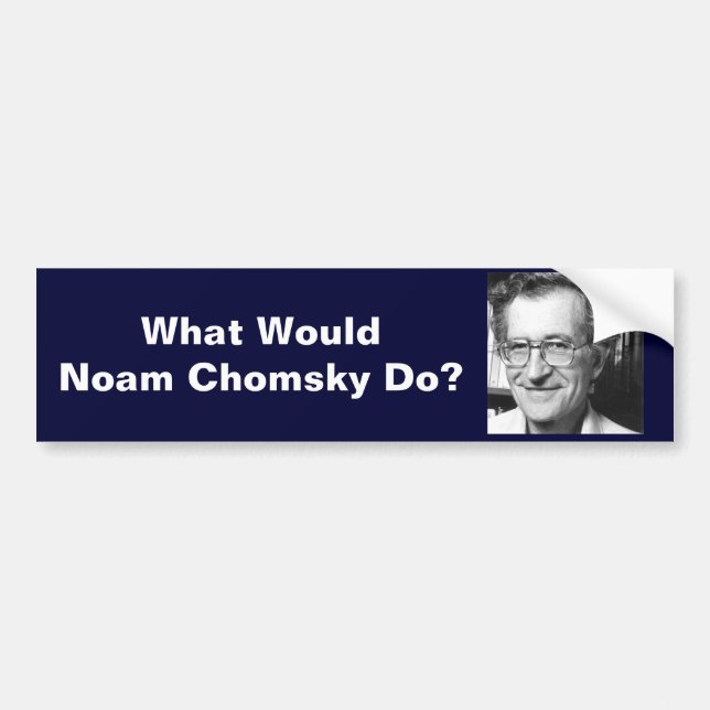 Was würde Noam Chomsky tun? Autoaufkleber (Vorne)