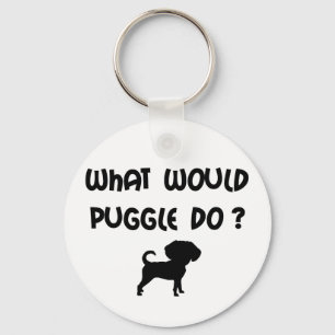 Was würde Puggle tun? Schlüsselanhänger
