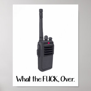 Was zum Teufel ist lustig über Funkgerät-Icon  Poster