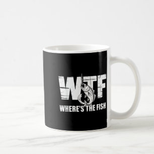 Was zum Teufel Wo ist der Fisch Männer Lustige Ang Kaffeetasse