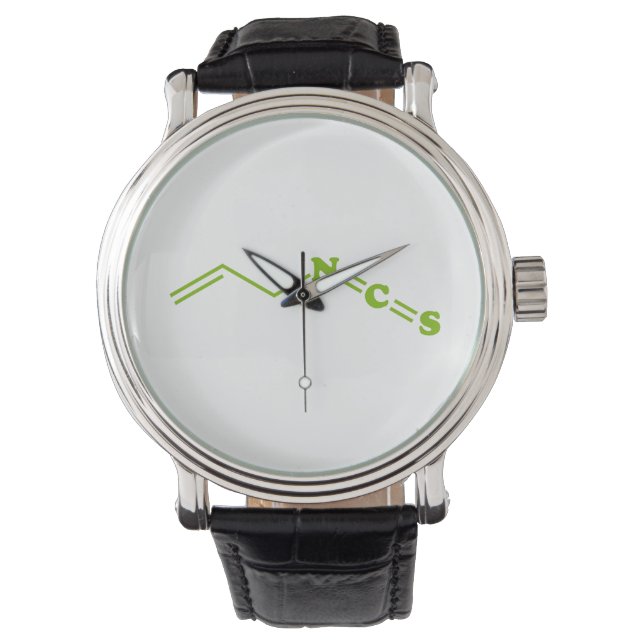 Wasabi Allyl Isothiocyanat Molekulare Formel Armbanduhr (Vorderseite)