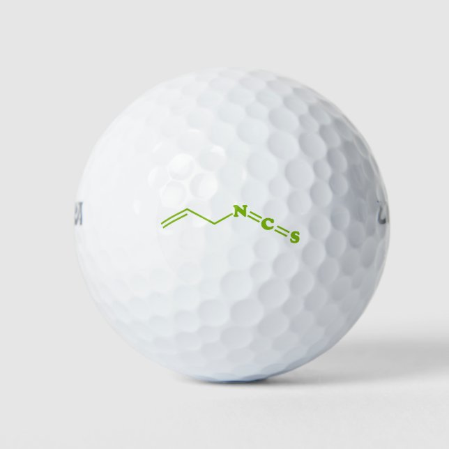 Wasabi Allyl Isothiocyanat Molekulare Formel Golfball (Vorderseite)