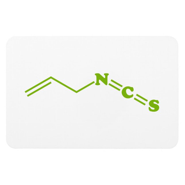 Wasabi Allyl Isothiocyanat Molekulare Formel Magnet (Horizontal)