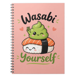 Wasabi Dich Selbst – Süße Kawaii Sushi Wortspiel Notizblock