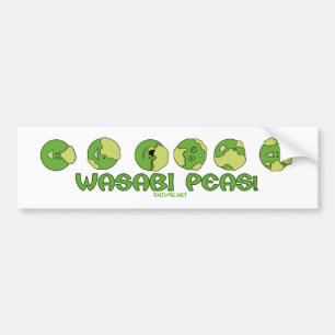 Wasabi ERBSEN! Autoaufkleber