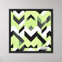 Wasabi Grün Fette Chevron-Geometrie