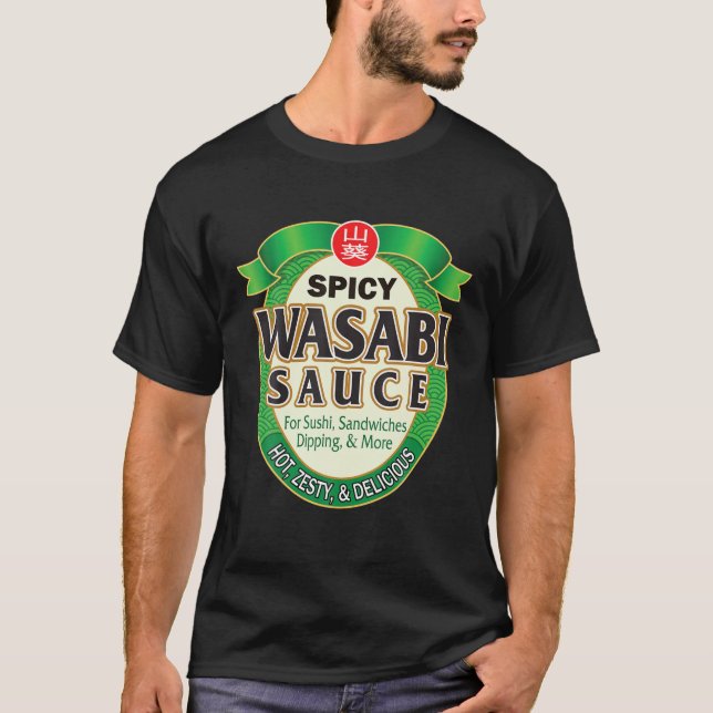 Wasabi Paste Sauce Hot Spicy Sushi Sashimi Hallowe T-Shirt (Vorderseite)