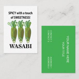 Wasabi Scharf Mit Einer Note Von Süße Wasabi Visitenkarte