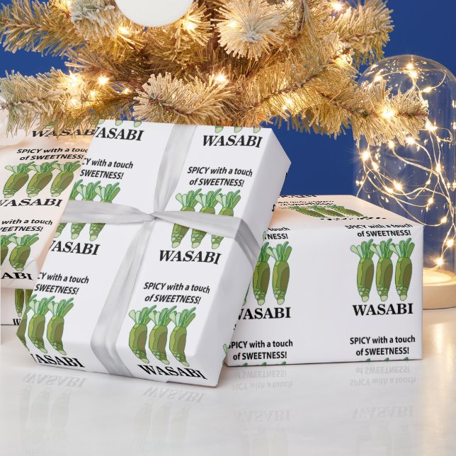 Wasabi scharf mit einer Touch von Süße Wasabi Geschenkpapier (Feiertage)
