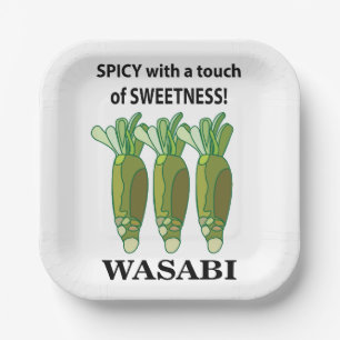Wasabi scharf mit einer Touch von Süße Wasabi Pappteller