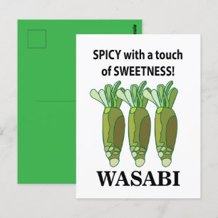 Wasabi scharf mit einer Touch von Süße Wasabi Postkarte