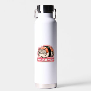 Wasabi-Stimmung Lustige mürrische Katze Sushi Meme Trinkflasche
