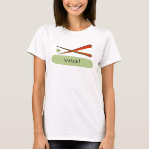 WASABI Sushi Chopsticks Japanischen Foodie T-Shirt