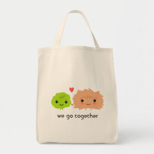 Wasabi und Ingwer lieben sich - Kawaii-Design Tragetasche