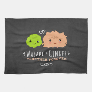 Wasabi und Ingwer zusammen für immer Handtuch