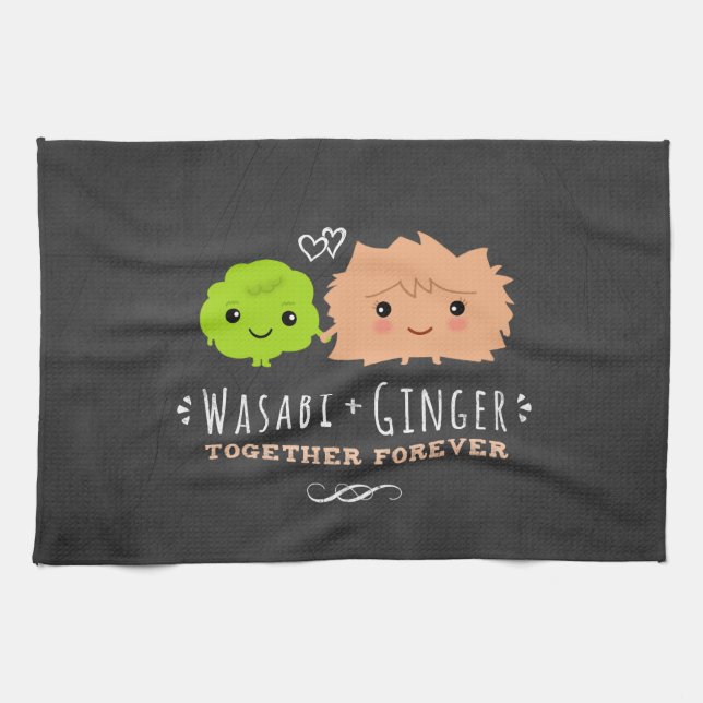 Wasabi und Ingwer zusammen für immer Handtuch (Horizontal)
