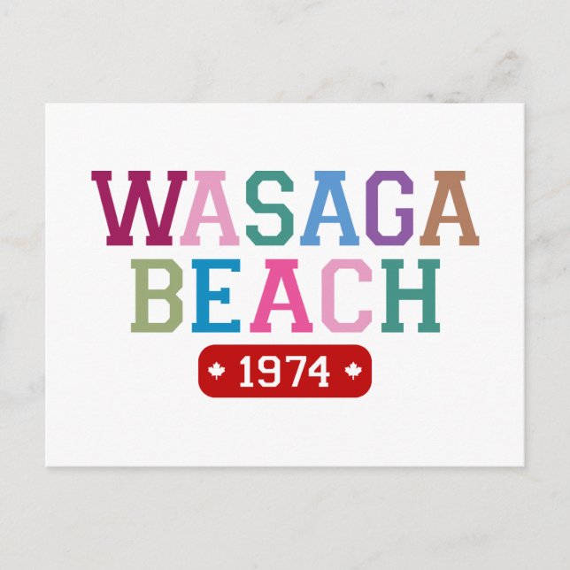 Wasaga Beach 1974 Postkarte (Vorderseite)