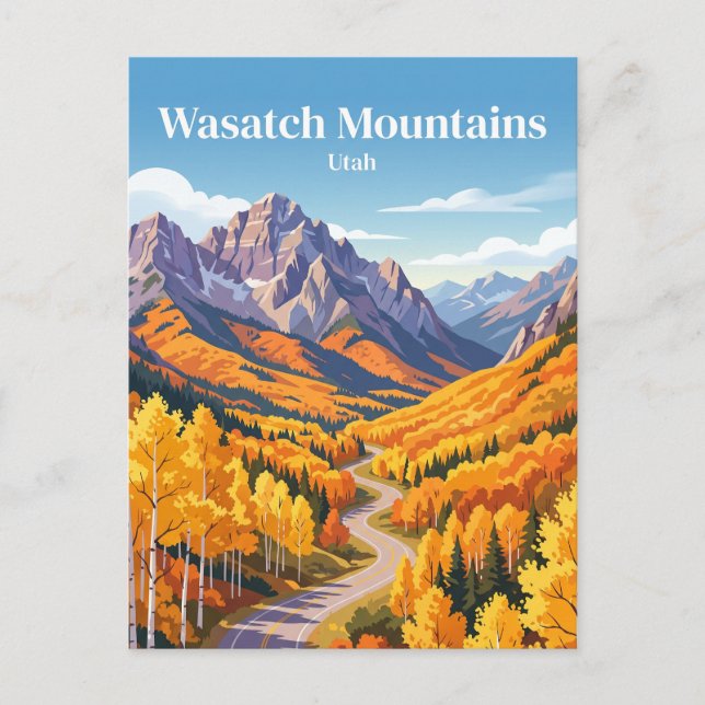 Wasatch-Gebirge USA Postkarte (Vorderseite)