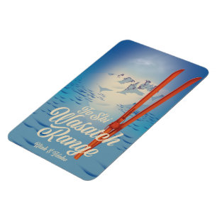 Wasatch Range Utah & Idaho Skiposter Magnet