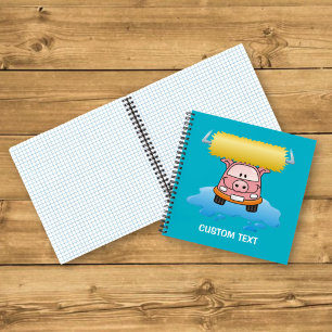 Waschanlagen-Schwein-Cartoon Notizbuch