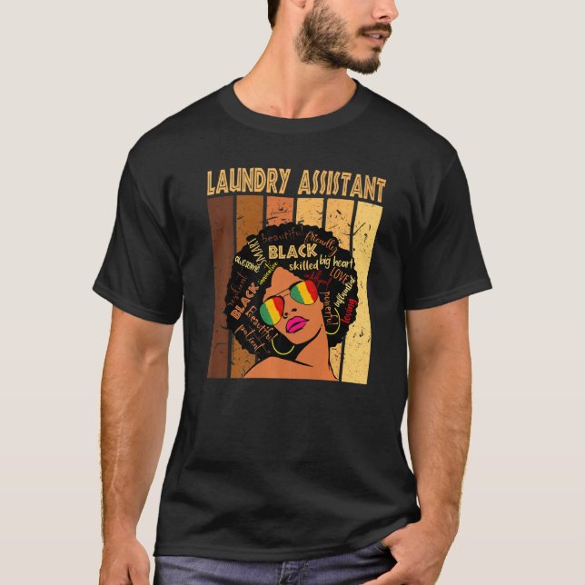 Waschassistent Afro American Black Hist T-Shirt (Vorderseite)
