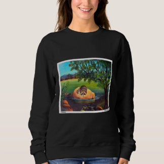 Waschbär am See Müll-Panda-Wildtiermalerei Sweatshirt