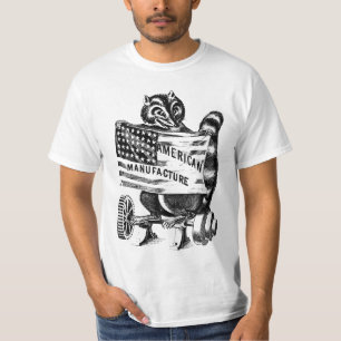 Waschbär-Americana-Politkunst-Illustration T-Shirt